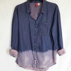 H&M Dip Dye Chambray Shirt